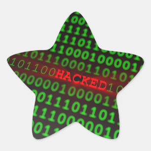 Hackad Stjärnformat Klistermärke