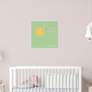 Häckande Fåglar Familj Barnkammare Konsttryck Poster