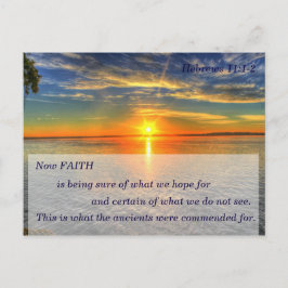 Hackar 11:1 Christian Scripture Memory Card Vykort