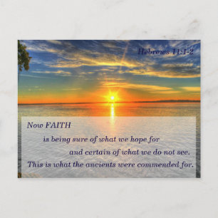 Hackar 11:1 Christian Scripture Memory Card Vykort
