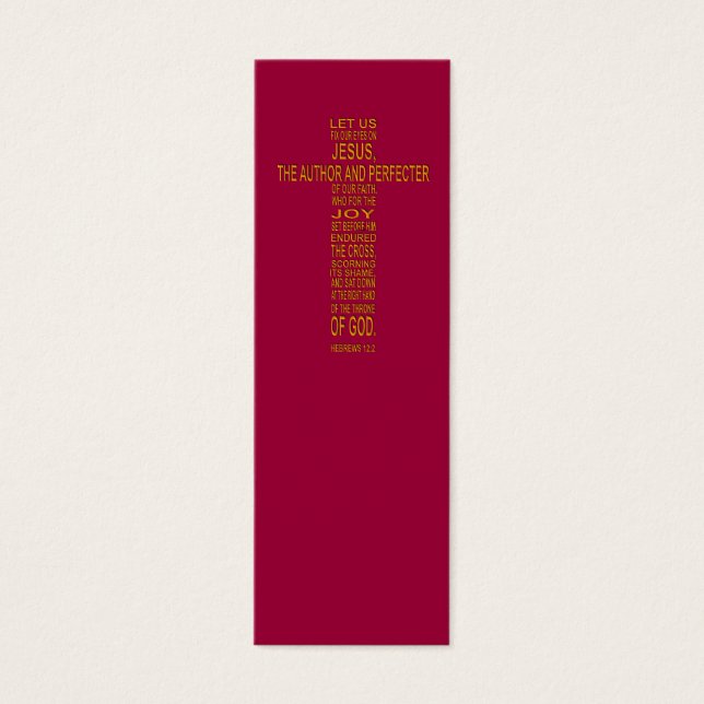 Hackar 12:2 bokmärke litet visitkort (Framsidan)