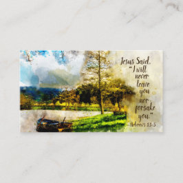 Hackar 13:5 Jag kommer aldrig att lämna dig eller Visitkort