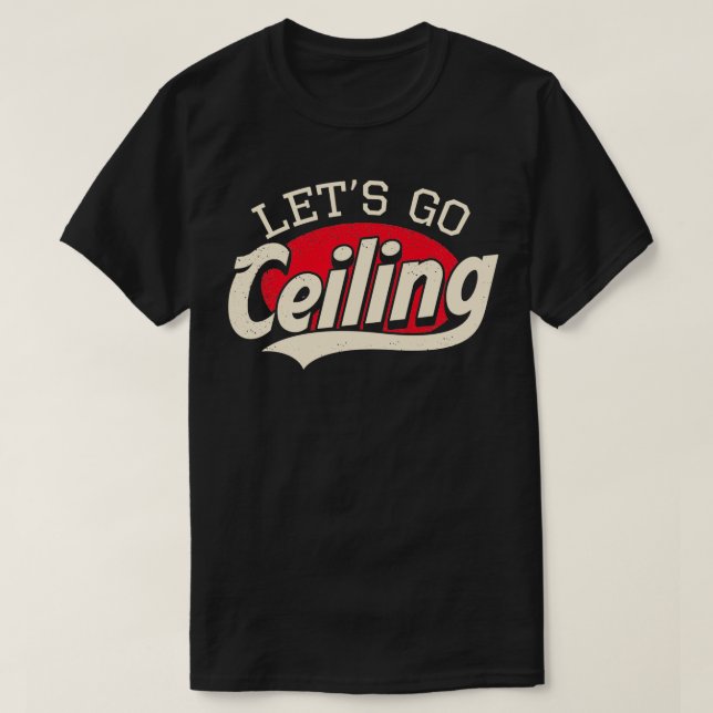 Hackar på Ceiling Funny Halloween Ceiling Fläkt Co T Shirt (Design framsida)