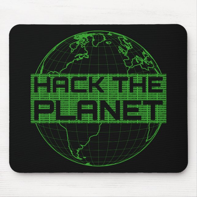 Hackar på Planet Grönt-datorns Hacker Design Musmatta (Framsidan)