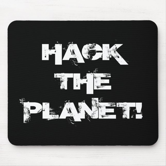 Hackar på planetmusmattan musmatta (Framsidan)