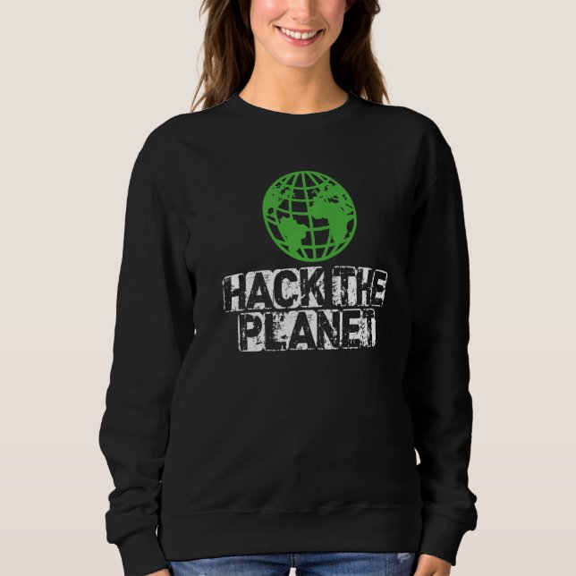 Hackar planetens jordsäkerhet och skyddar den nuva t shirt (Framsida)