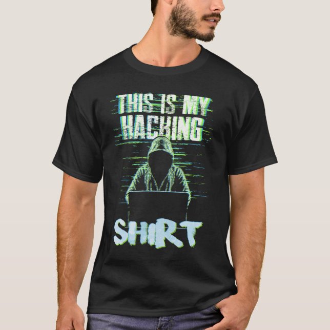 Hackare Dator Häckning T Shirt (Framsida)
