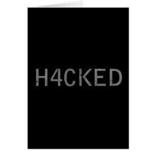 hackat hälsningskort