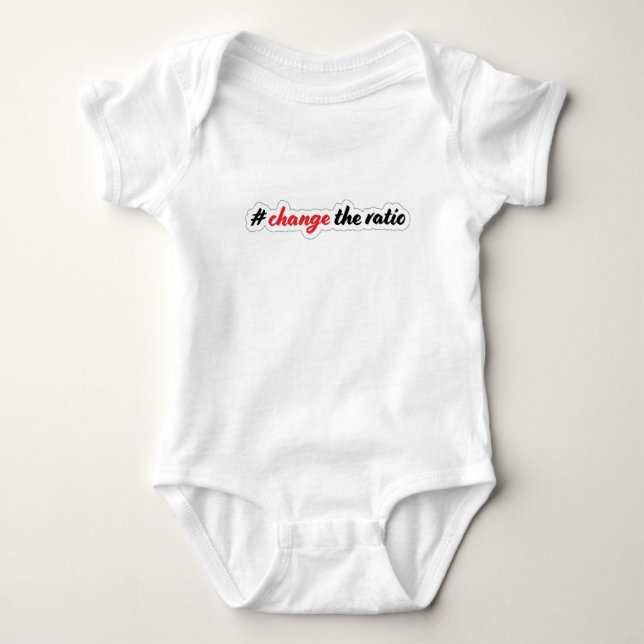 Hackbright baby#changetheratio t shirt (Framsida)