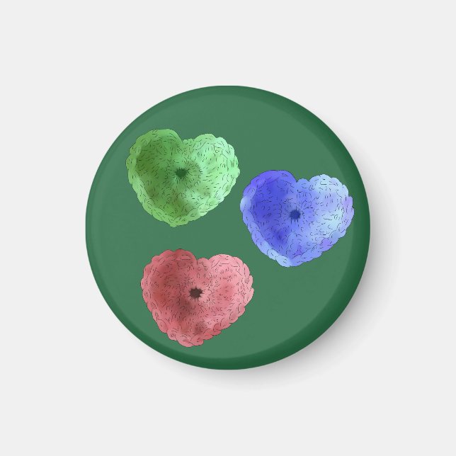 Häckelherzen Magnet (Framsidan)