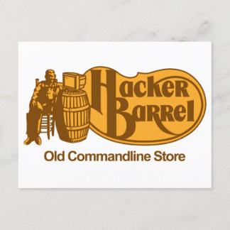 Hacker Barrel: Gammalt Commandline Store Vykort