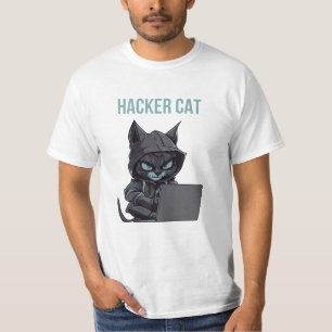 Hacker cat manar t shirt