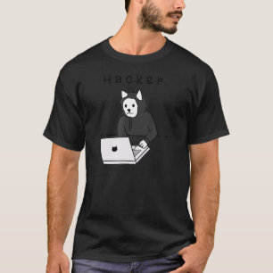 Hacker Cat Security Ingenjör Gift T Shirt