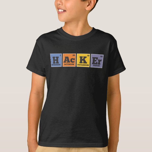 Hacker Chemist Inslag Programmer T Shirt (Framsida)