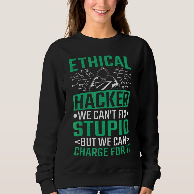 Hacker Computer Code Ethical Hacker Cybersecurity T Shirt (Framsida)