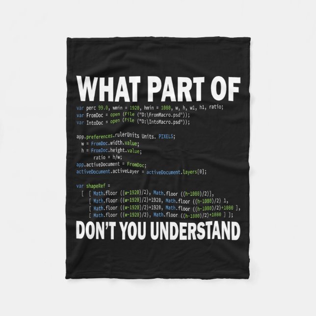 Hacker Computer Programmer Apparel Coding What Par Fleecefilt (Framsidan)