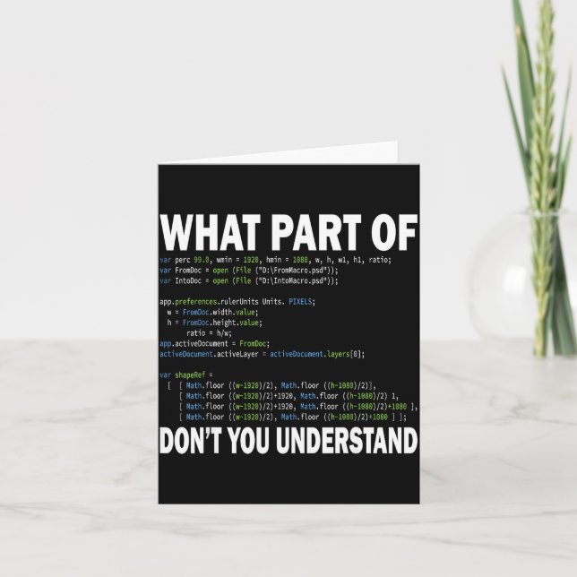 Hacker Computer Programmer Apparel Coding What Par Kort (Framsida)