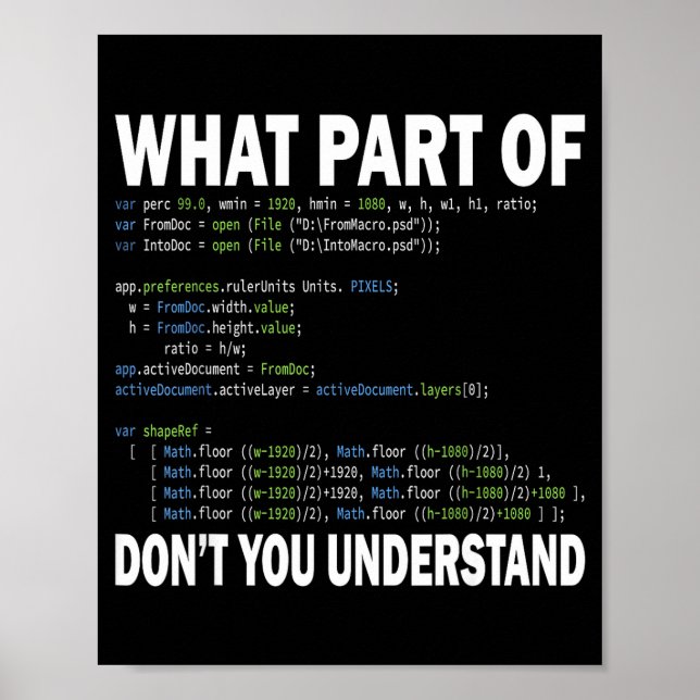 Hacker Computer Programmer Apparel Coding What Par Poster (Framsidan)