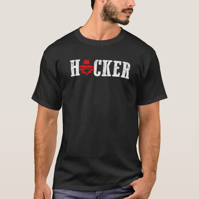 Hacker-datorsäkerhet och skydd för presenterade pr t shirt (Framsida)