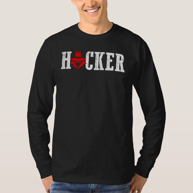 Hacker-datorsäkerhet och skydd som finns t shirt (Framsida)