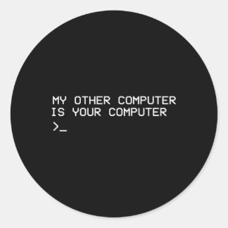 Hacker Den andra datorn är datorn Runt Klistermärke