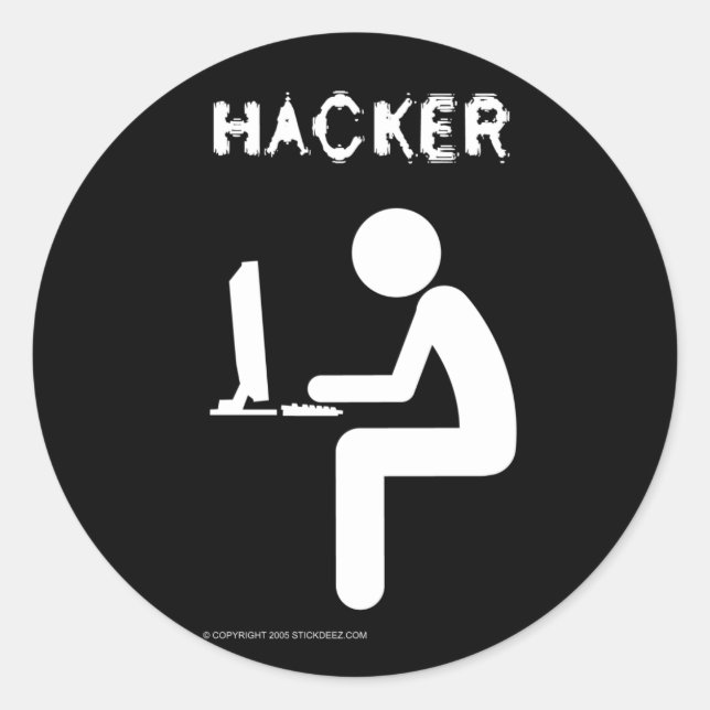 Hacker-färg Runt Klistermärke (Framsida)