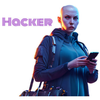 Hacker flicka hoodie