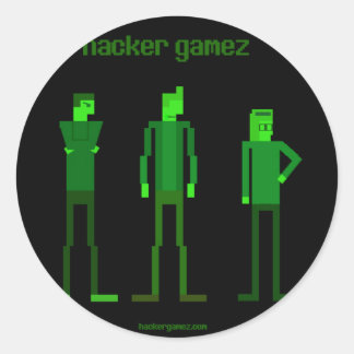 Hacker Gamez Logotyp Sticker Runt Klistermärke