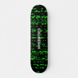 Hacker-gröntens nummerdesign mini skateboard bräda 18,5 cm