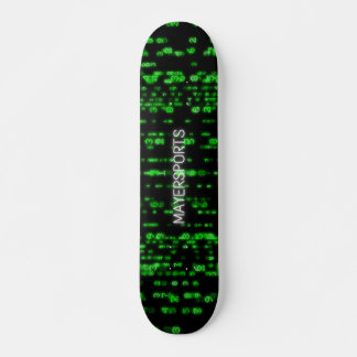 Hacker-gröntens nummerdesign mini skateboard bräda 18,5 cm