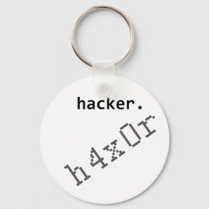 Hacker h4x0r nyckelring