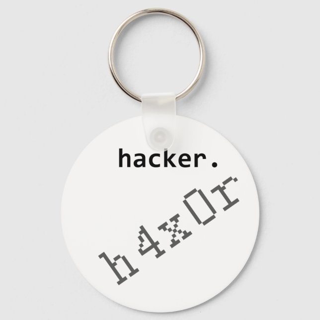 Hacker h4x0r nyckelring (Framsida)