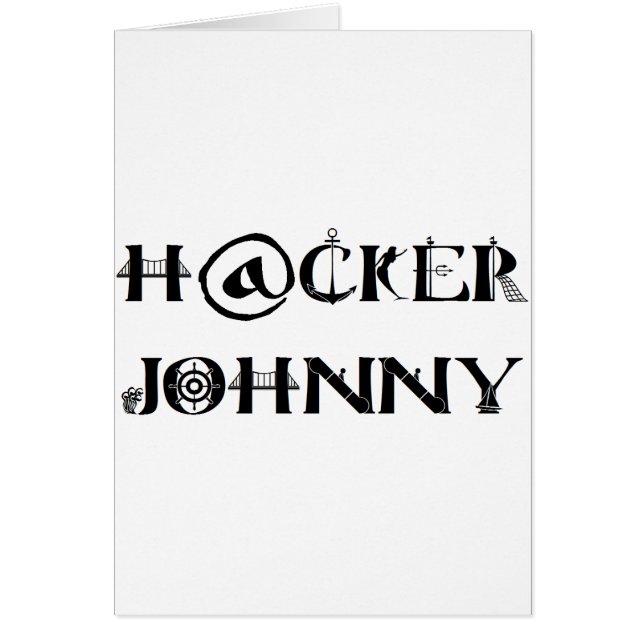 hacker johnny hälsningskort (Framsidan)
