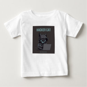 Hacker-kattutskrift T-shirt