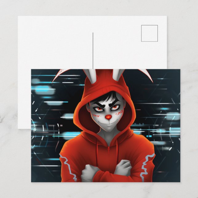 Hacker Lapin Vykort (Fram/baksida)
