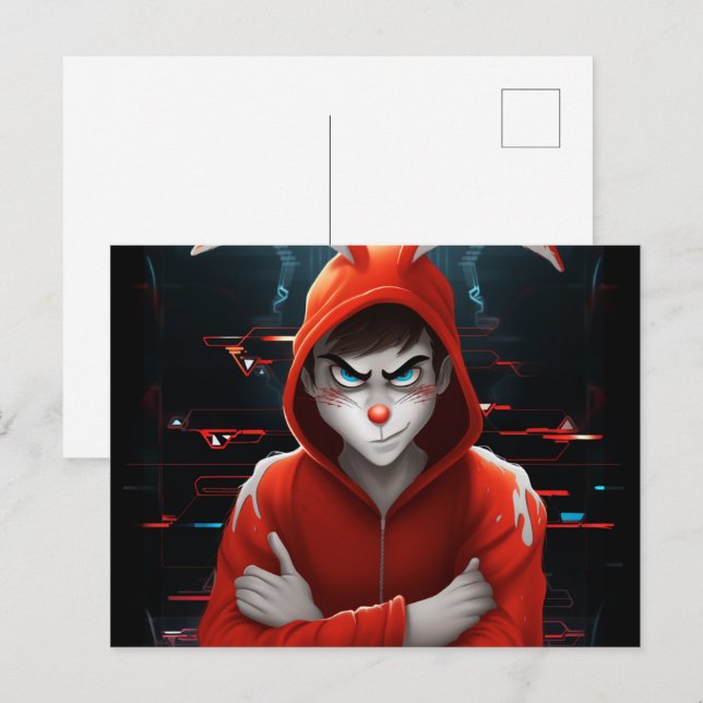 Hacker Lapin Vykort (Fram/baksida)