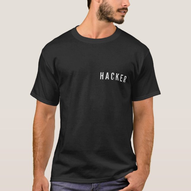 HACKER mig förmiddag här därför att dig som är T-shirt (Framsida)
