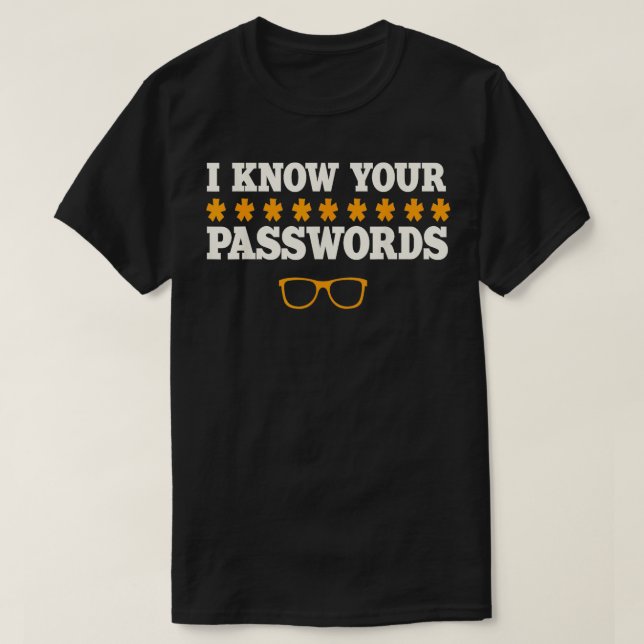 Hacker Password Computer Coder Software Ingenjör H T Shirt (Design framsida)