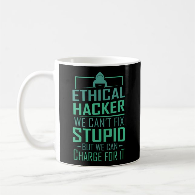 Hacker Programmer Coding Hacking Ethical Hacker Kaffemugg (Vänster)