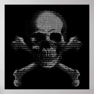 Hacker Skull och Crossbone Poster
