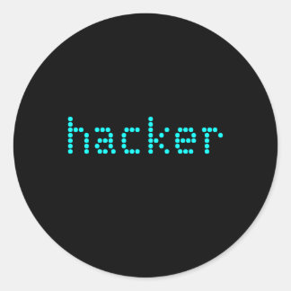 Hacker Stickers Pack om 20 Runt Klistermärke