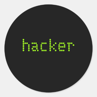 Hacker Stickers Pack om 20 Runt Klistermärke