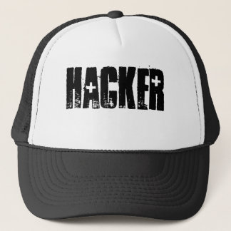 Hacker (svart tryck-/vitlock) truckerkeps