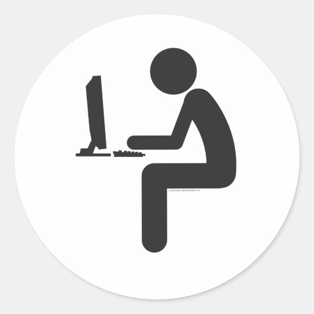 Hacker-T Runt Klistermärke (Framsida)