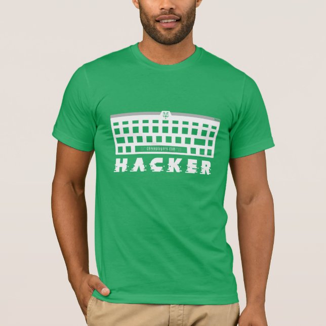 Hacker Tangentbord T Shirt (Framsida)