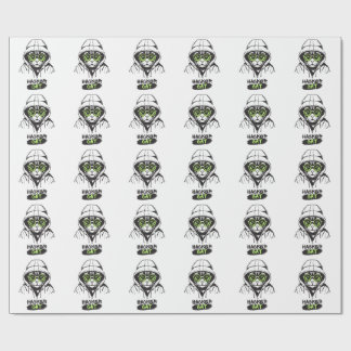 Hackerkatt Cyber Gamer Coder Rolig Tech Presentpapper