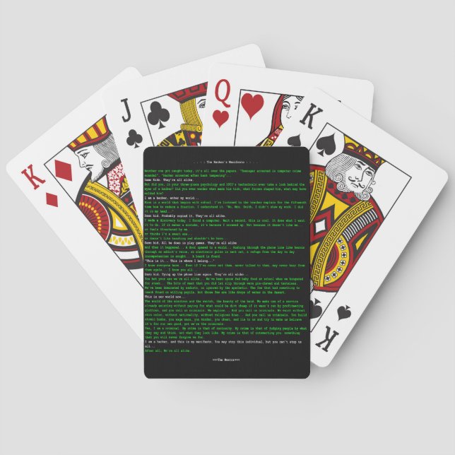 Hackerns manifest casinokort (Baksidan)