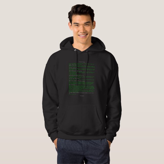Hacker's manifesto hoodie (Hel framsida)