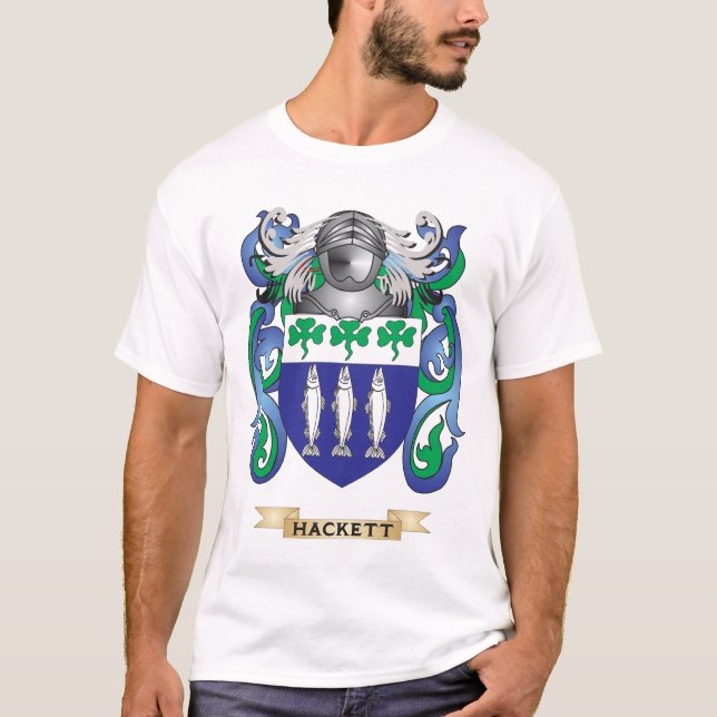 Hackett vapensköld (familjvapenskölden) tee shirt (Framsida)