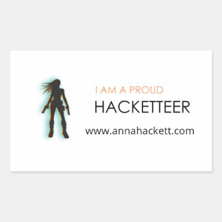 Hacketteer Sticker Rektangulärt Klistermärke